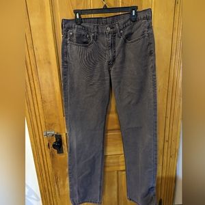 Men's Levi's 34x34 straight pant dark gray wash 514